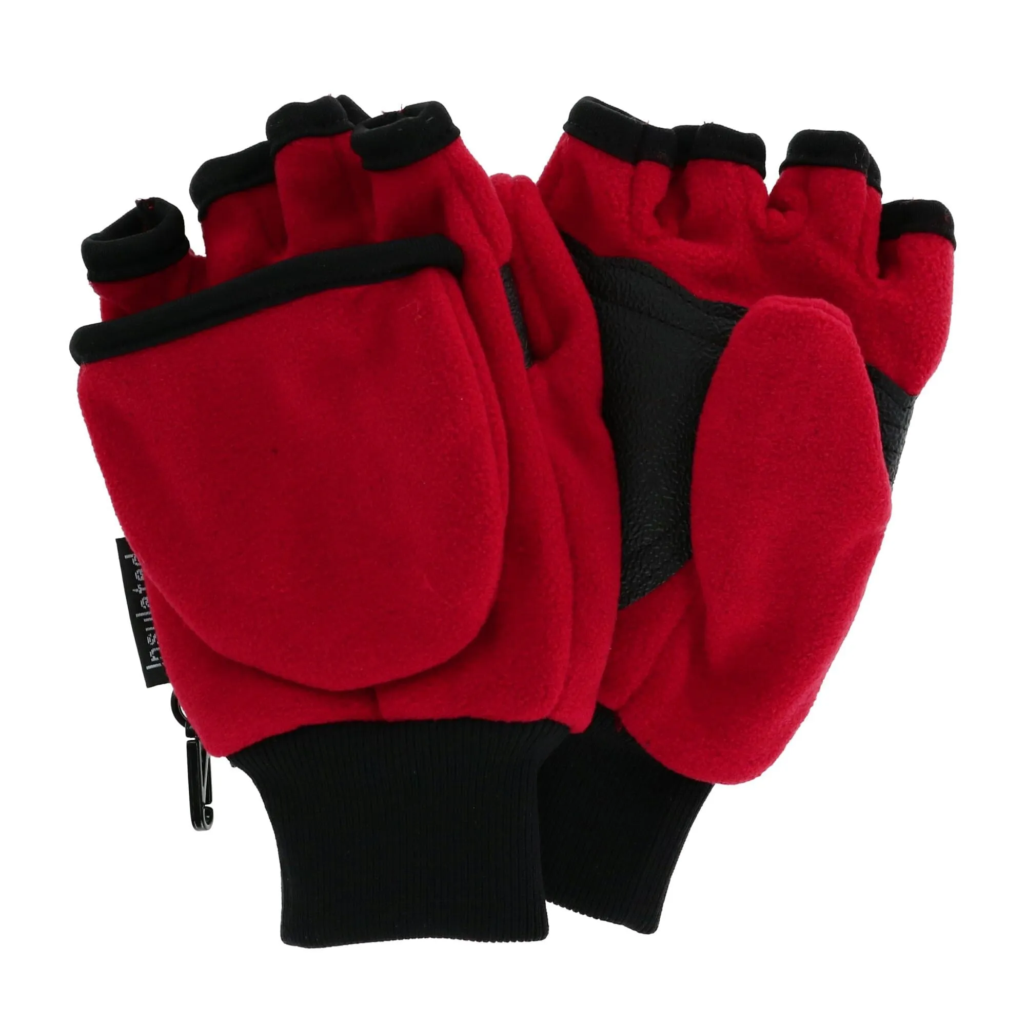 CTM® Kids' and Teens' Fleece Convertible Fingerless Winter Mitten / Gloves