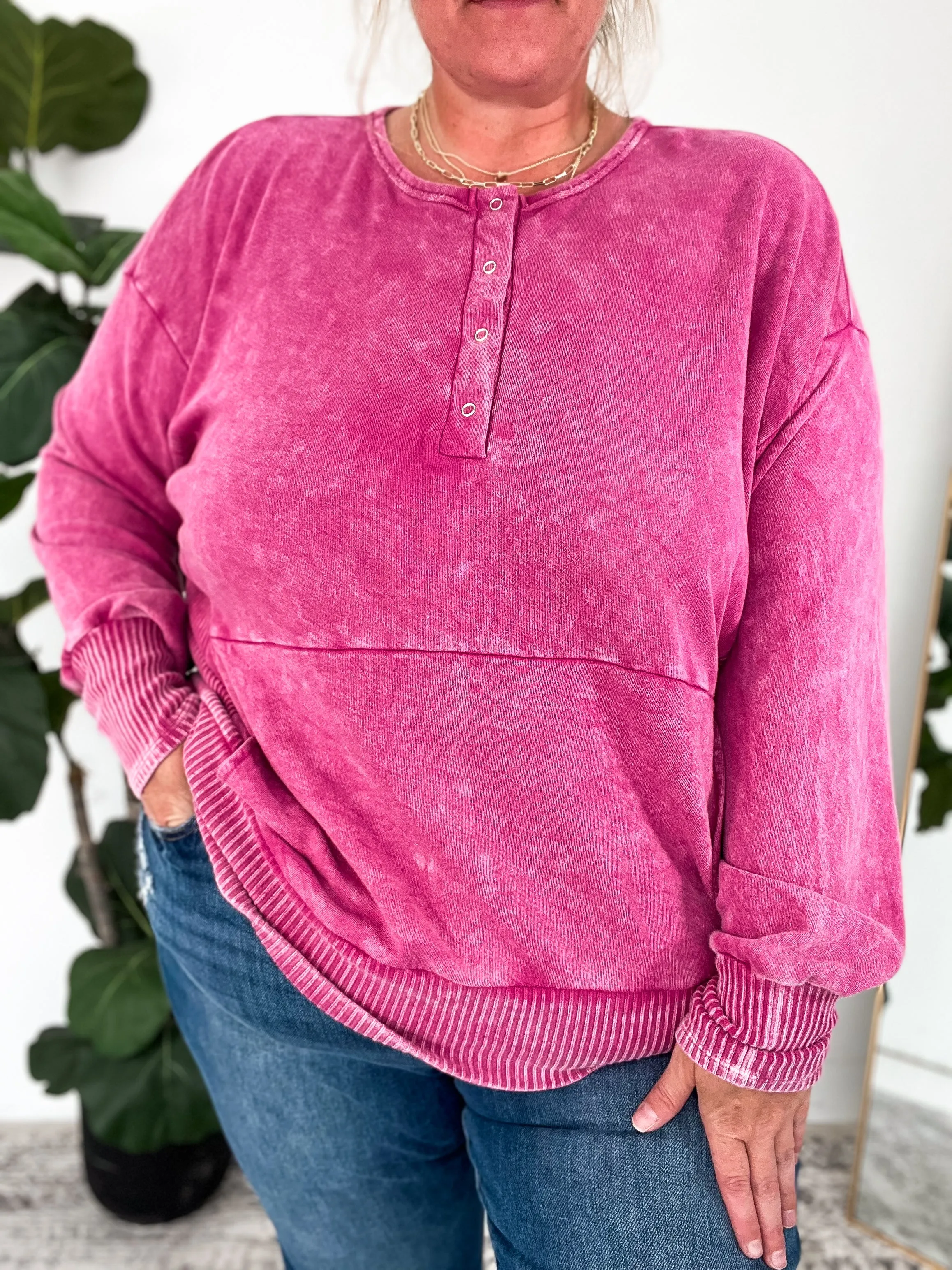 Curvy Magenta Haze Top