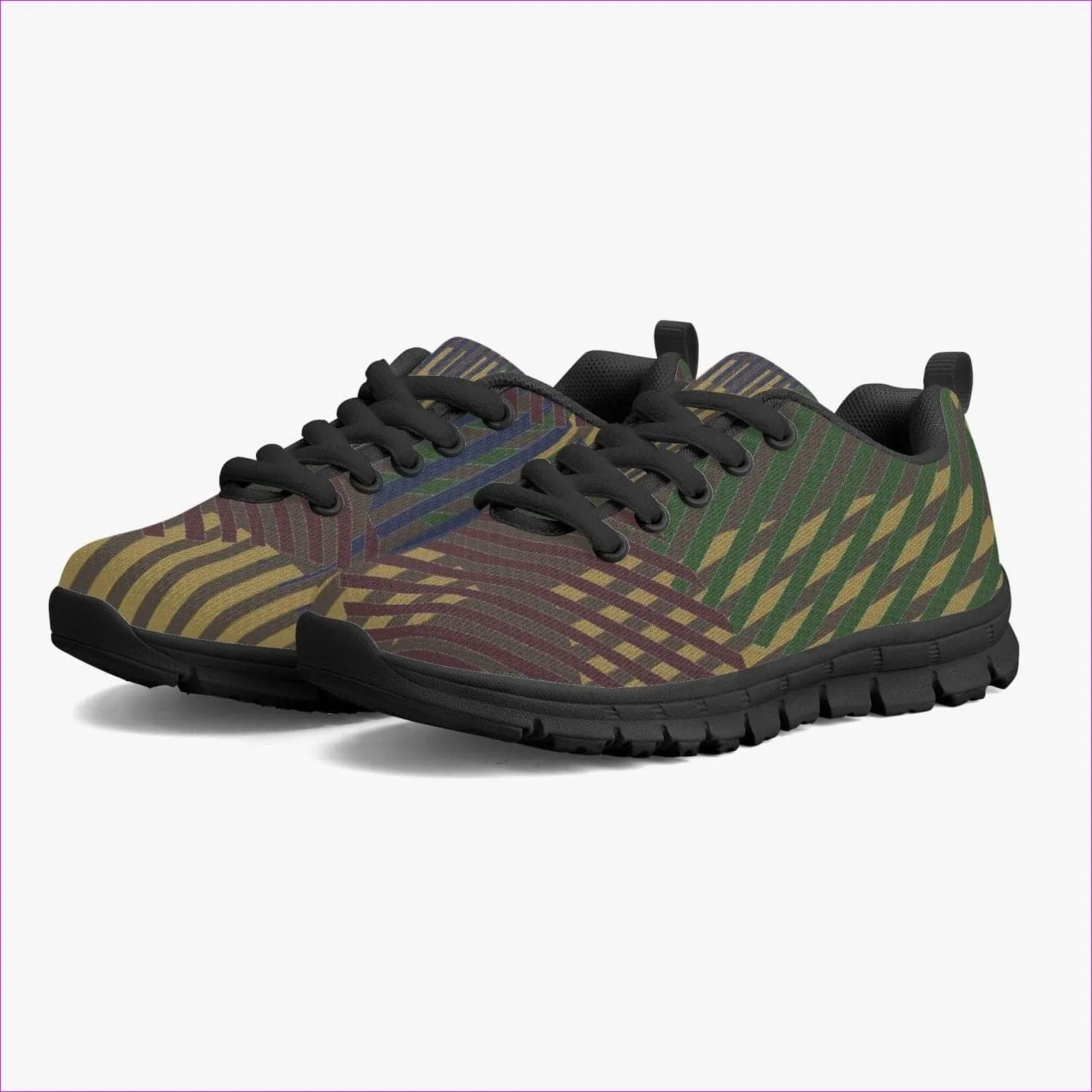 Dark Vivid Weaved Kids Lightweight Mesh Sneakers