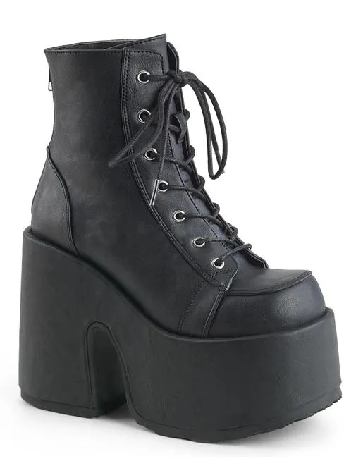 DEMONIA CAMEL-203  BOOTS - BLACK VEGAN LEATHER ✰ PRE ORDER ✰