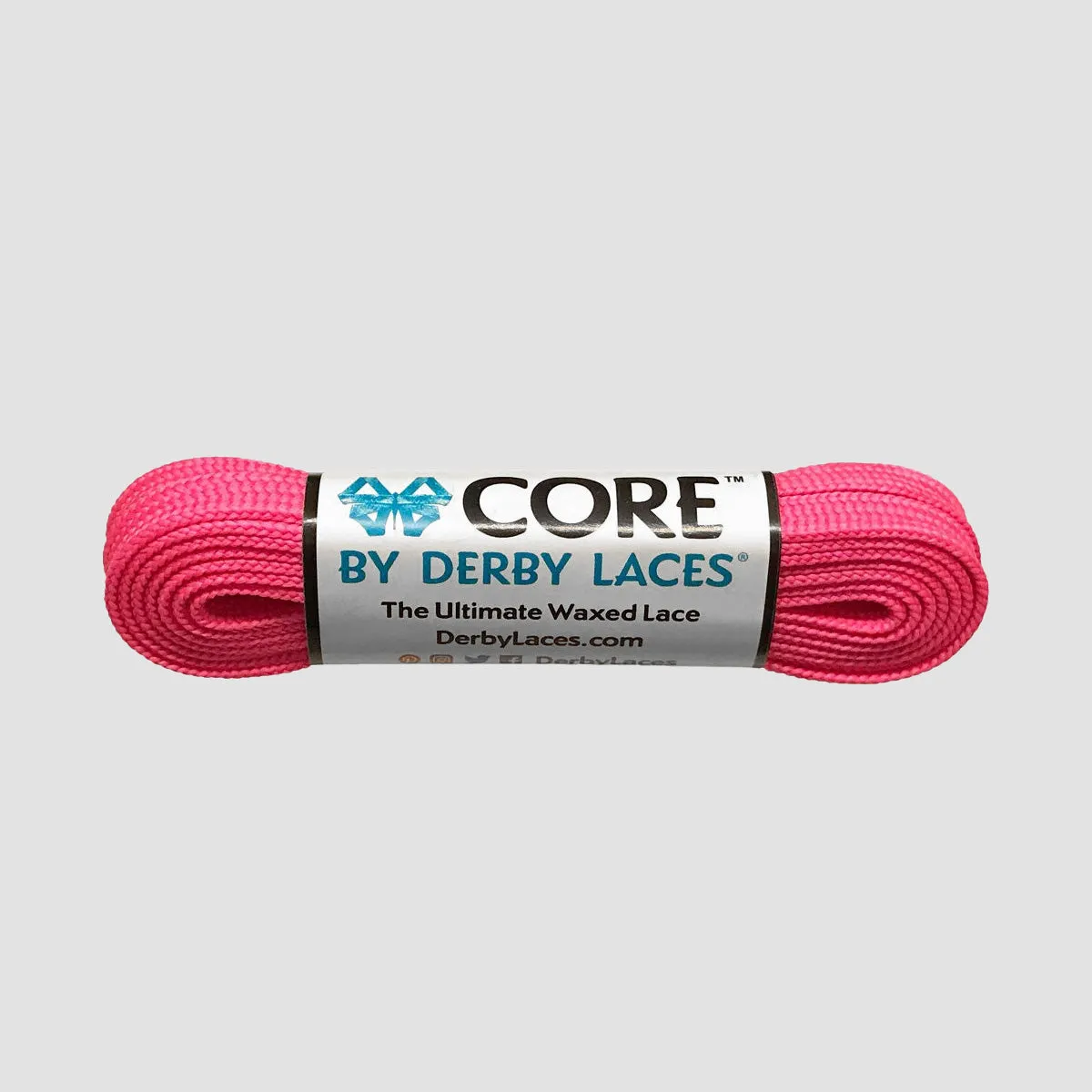 Derby Laces CORE 6mm 274cm Boot/Skate Laces Hot Pink