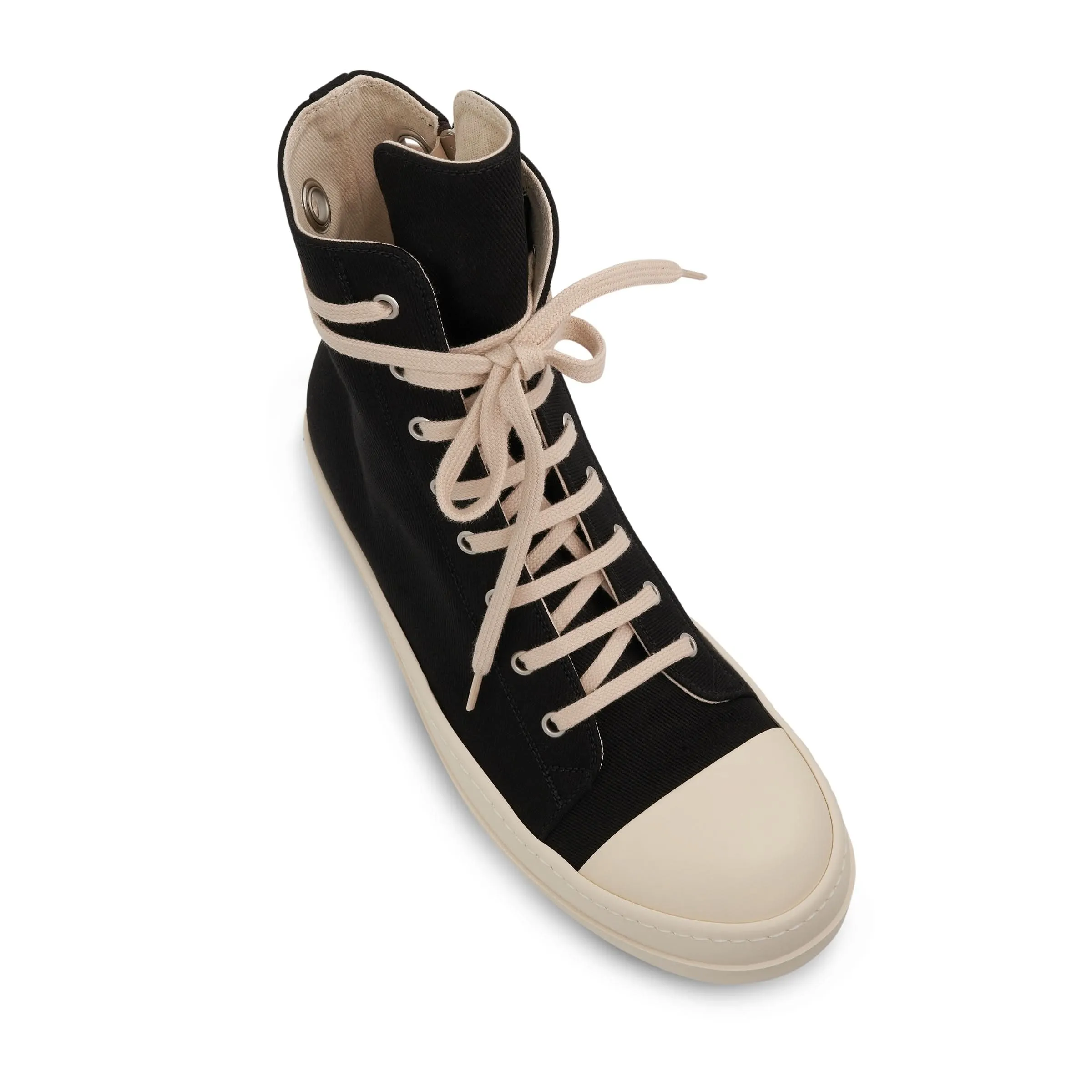 DRKSHDW Denim Sneakers in Black/Milk