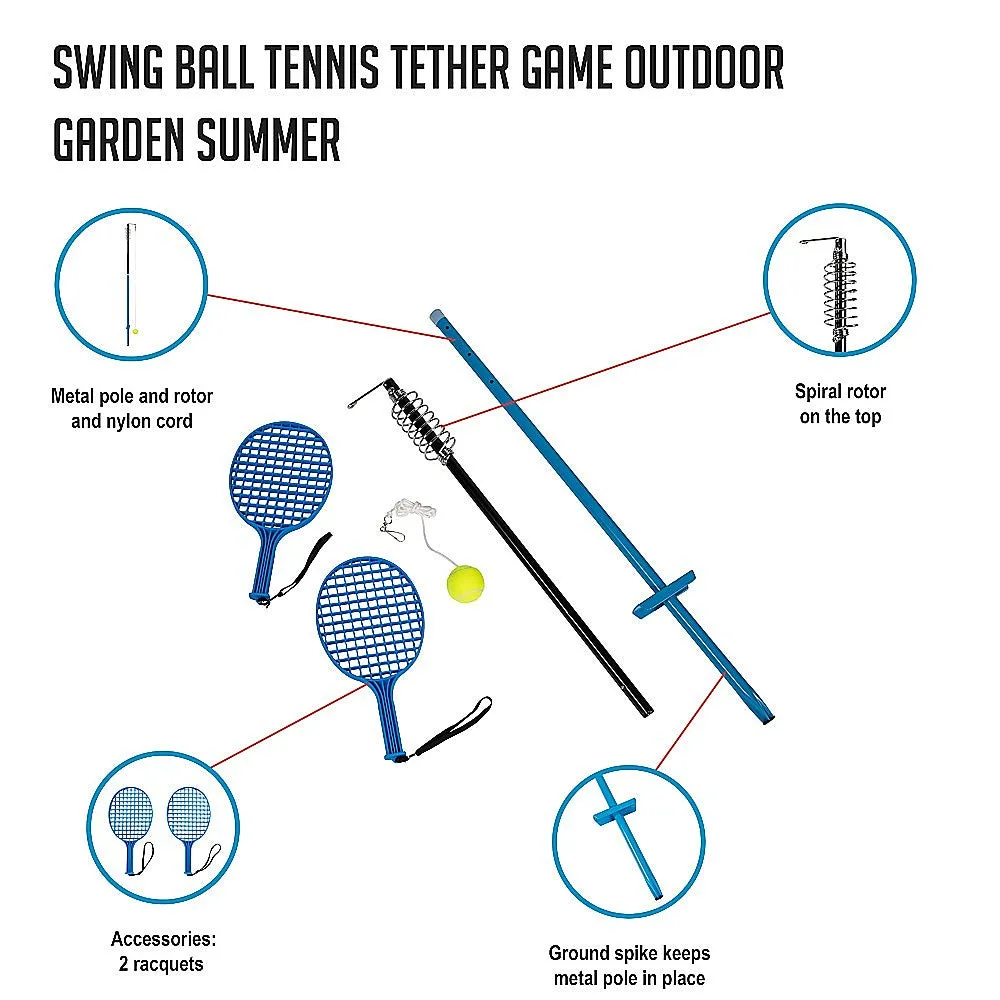 Durable Metal Swing Ball Tennis Tether Game Set