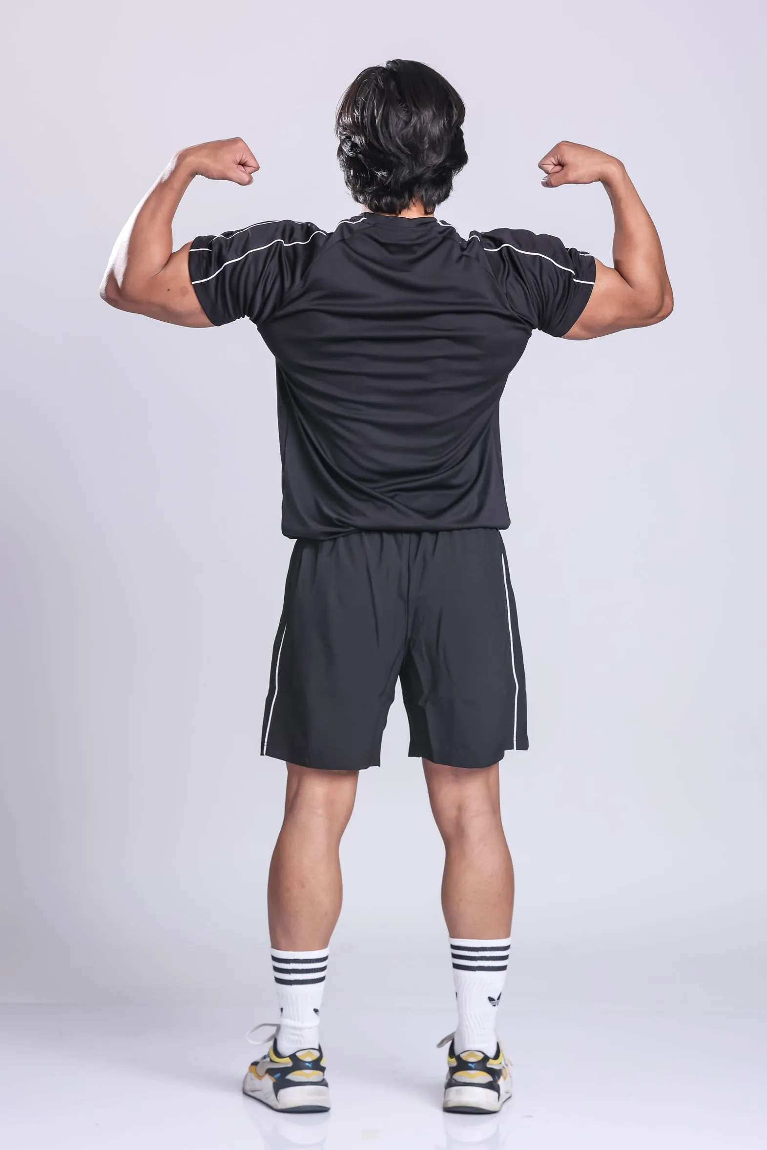 Essential Performance T-shirt & Shorts Set- Black