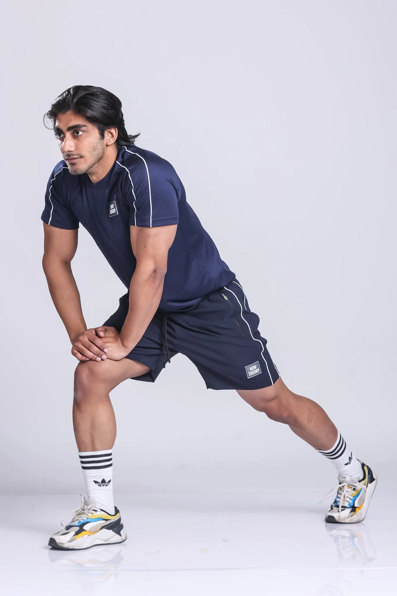 Essential Performance T-shirt & Shorts Set- Navy