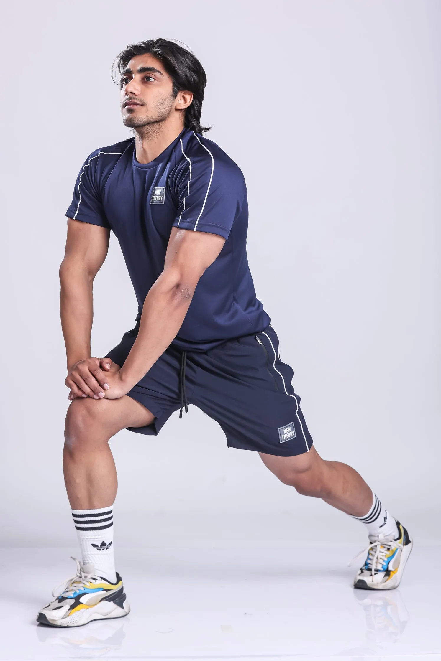 Essential Performance T-shirt & Shorts Set- Navy