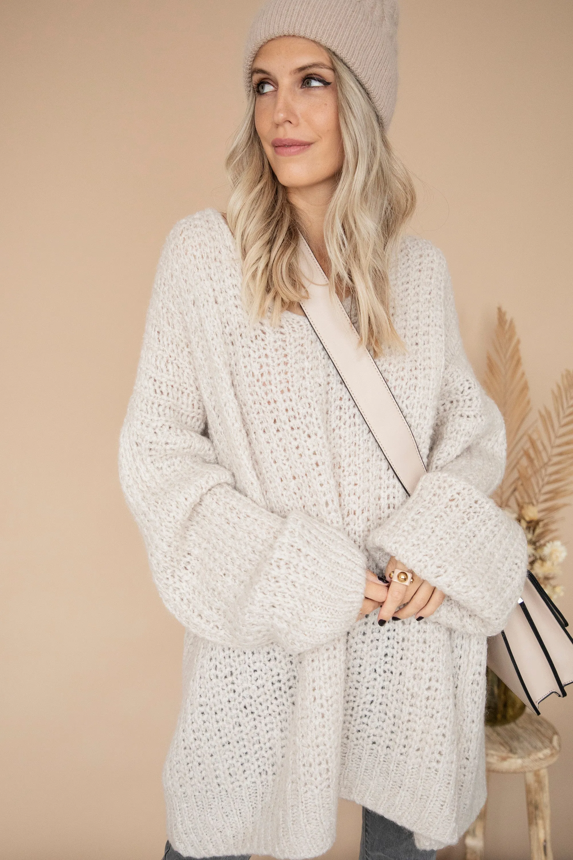 Extra Long, Extra Cozy Off White - Trui