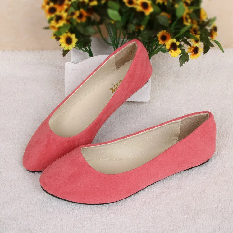 Fashion women shoes solid candy color patent PU shoes woman flats new ballet princess shoes