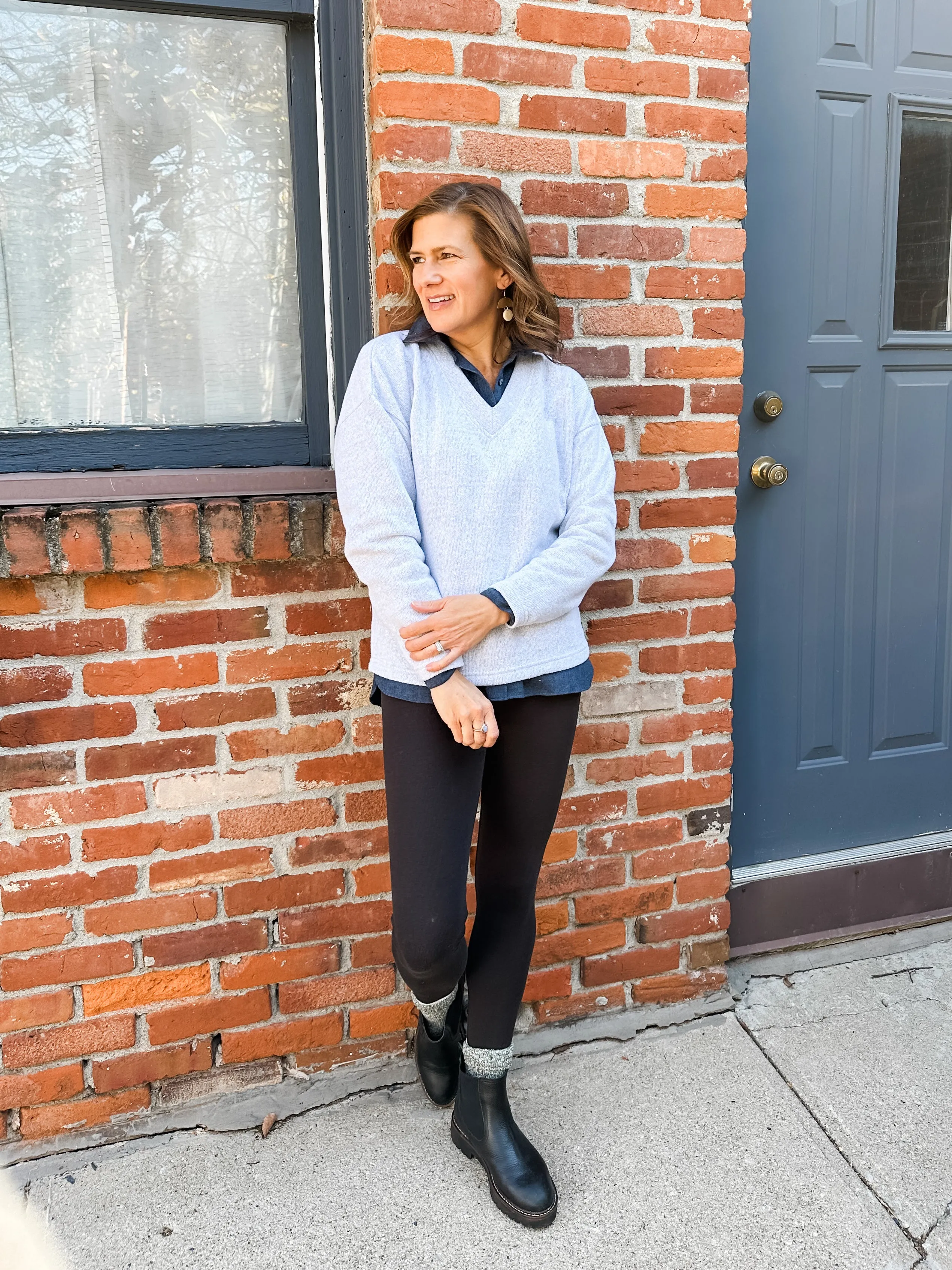 Fleece V-Neck Pull-Over