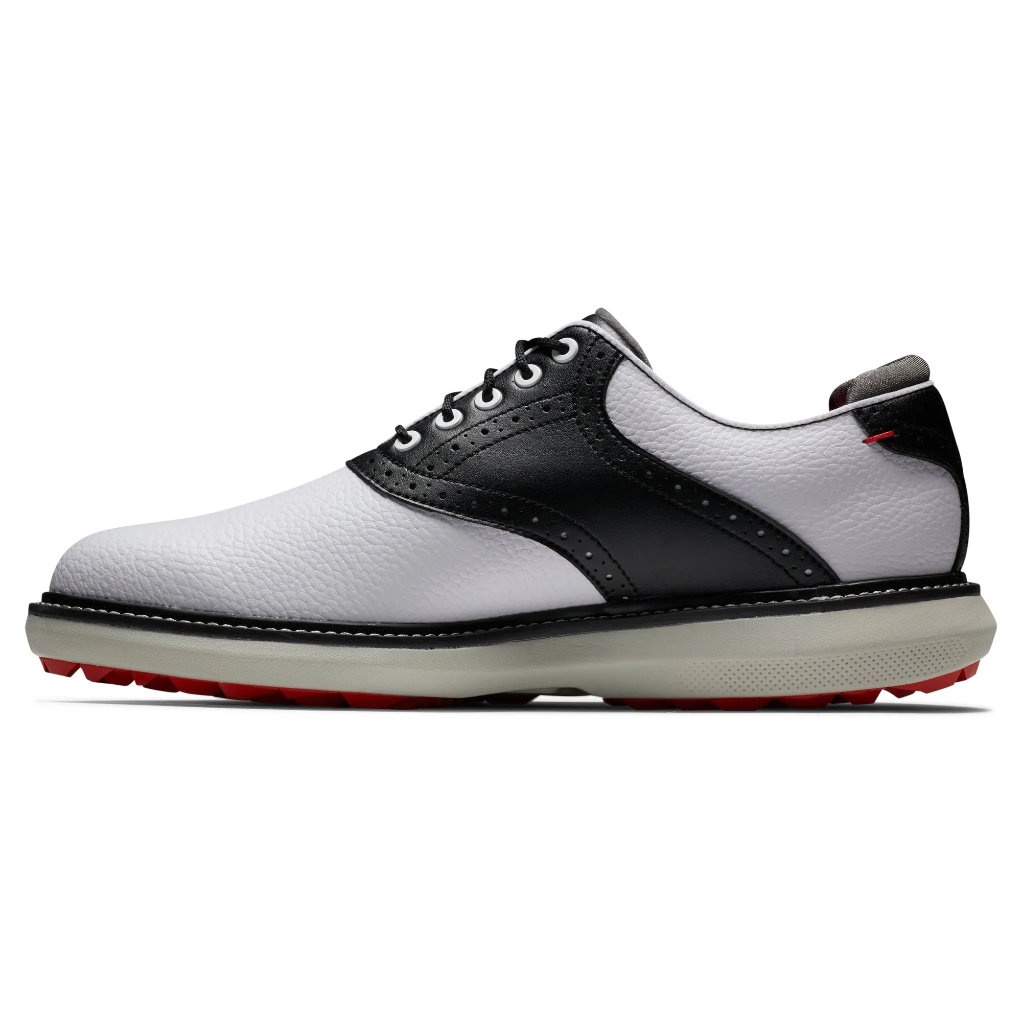 FootJoy Traditions Spikeless Men's Golf Shoes 57924 - White/Black (Previous-Season Style)