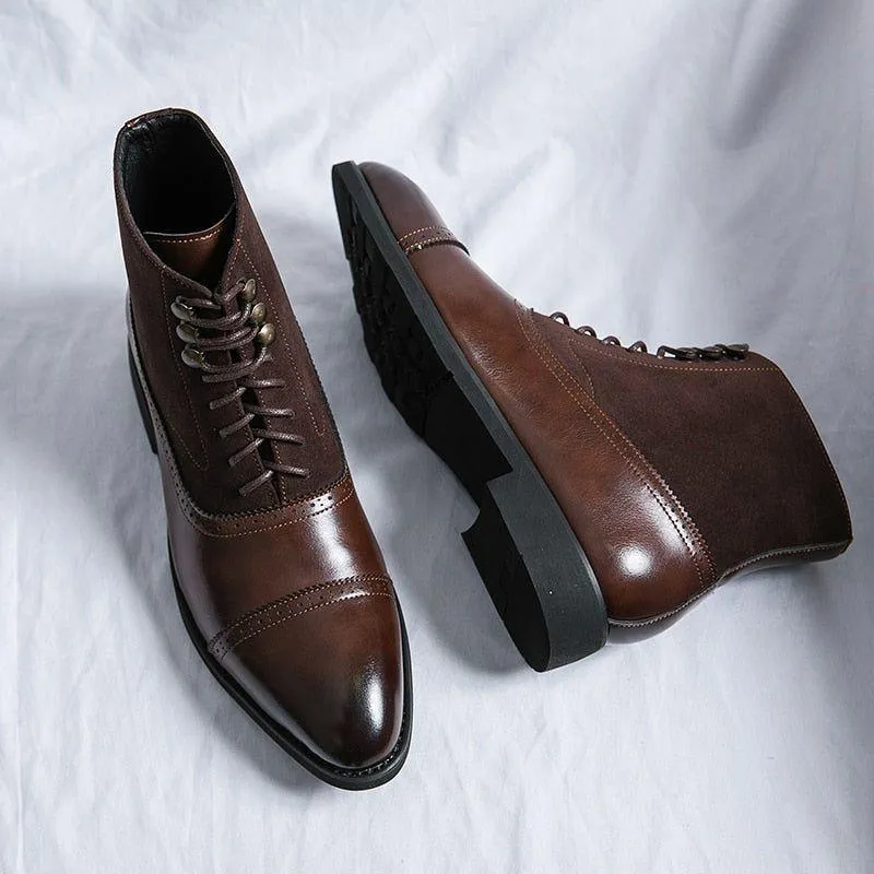 Formal Retro Ankle Boots: Luxury Men's Casual Shoes - QZ1140