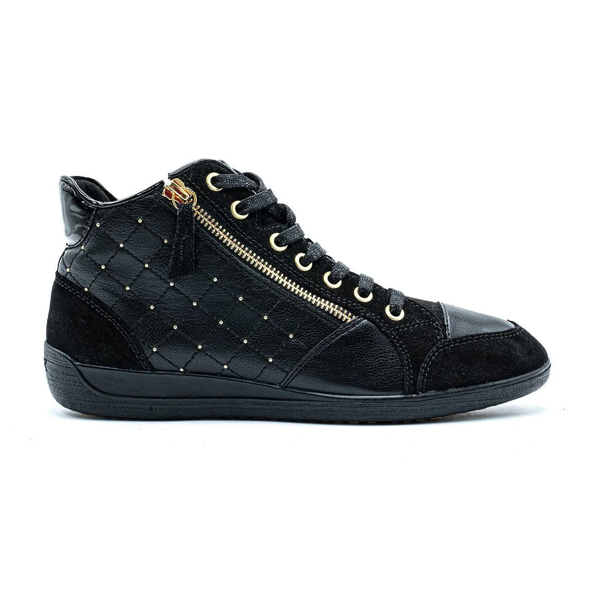 Geox Myria High-Top Sneakers Leather Black Colour For Women