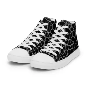 Giraffe Print Women’s high top canvas shoes