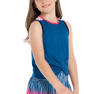 Girls' Pretty Bow Tennis Tank Electric Blue