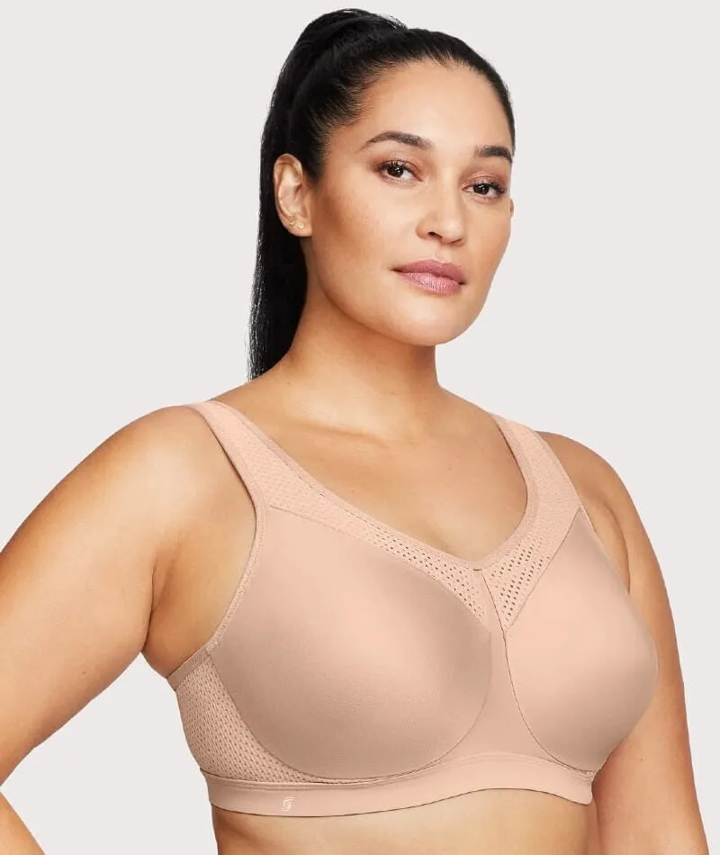 Glamorise High Impact Underwire Sports Bra - Cafe