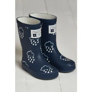 Grass & Air: Little Kids Navy Colour - Revealing Wellies