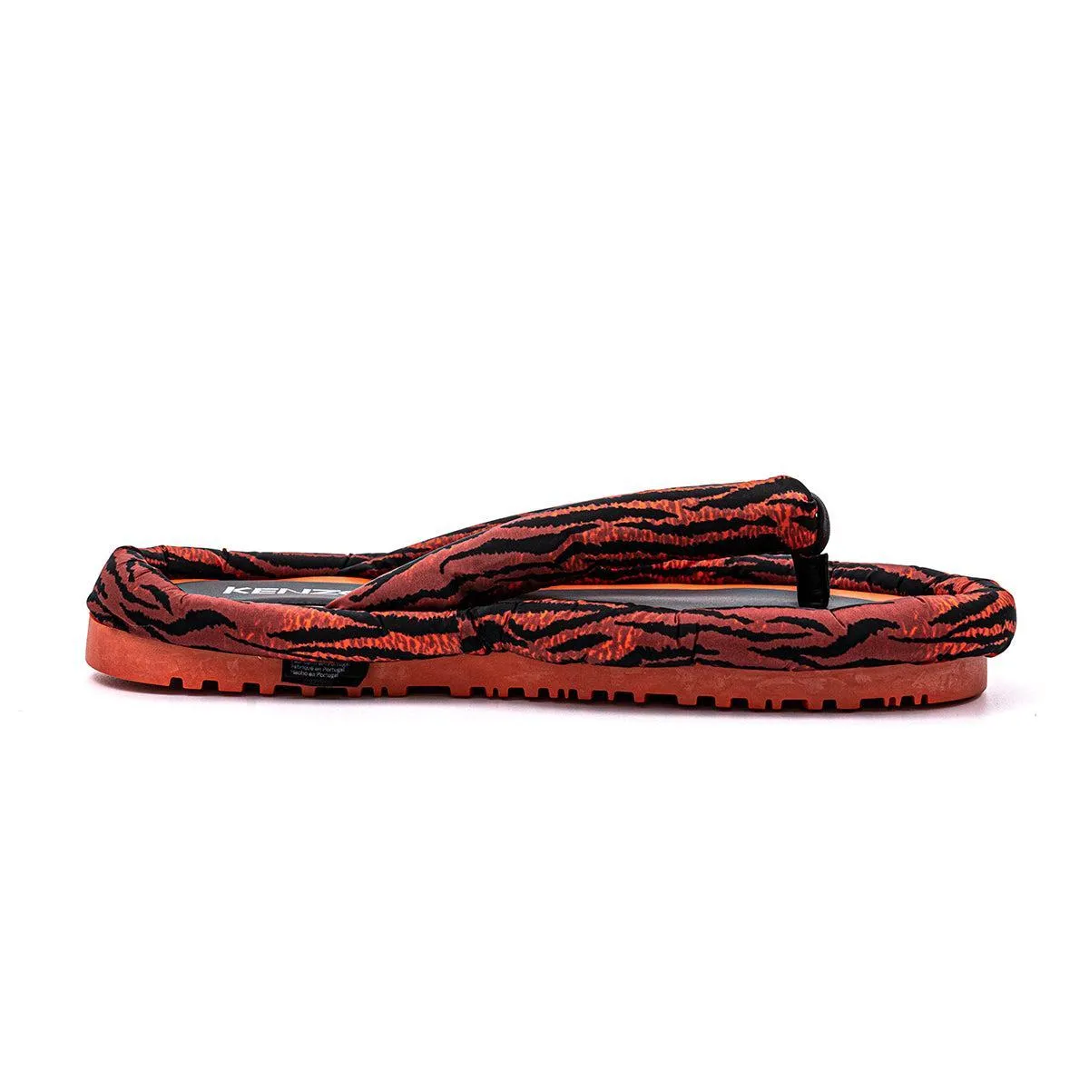 H&M Kenzo Hm Camo Flat Casual Sandals Leather Orange Colour For Men