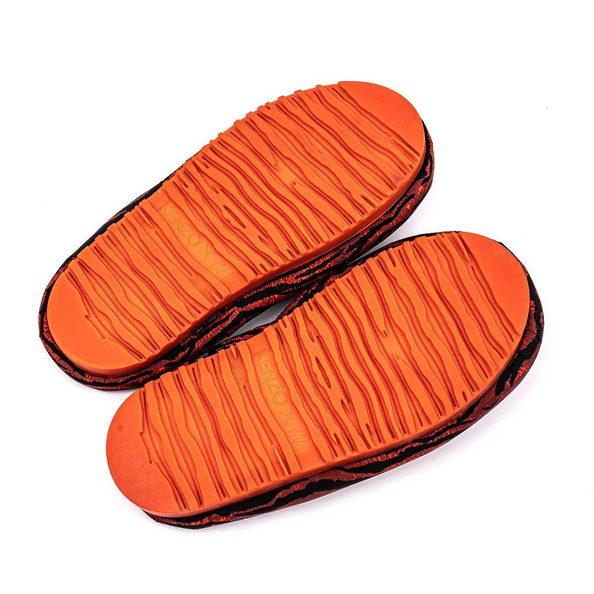 H&M Kenzo Hm Camo Flat Casual Sandals Leather Orange Colour For Men