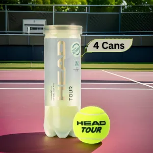 Head Tour Tennis Balls Dozen (4 Cans)