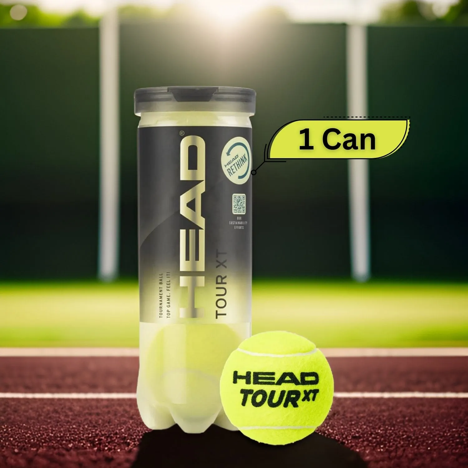 Head Tour XT Tennis Balls Can (1 Can)