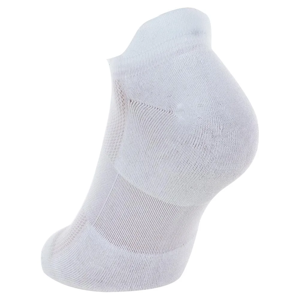 Hi Performance Cushion No Show Tab Socks White