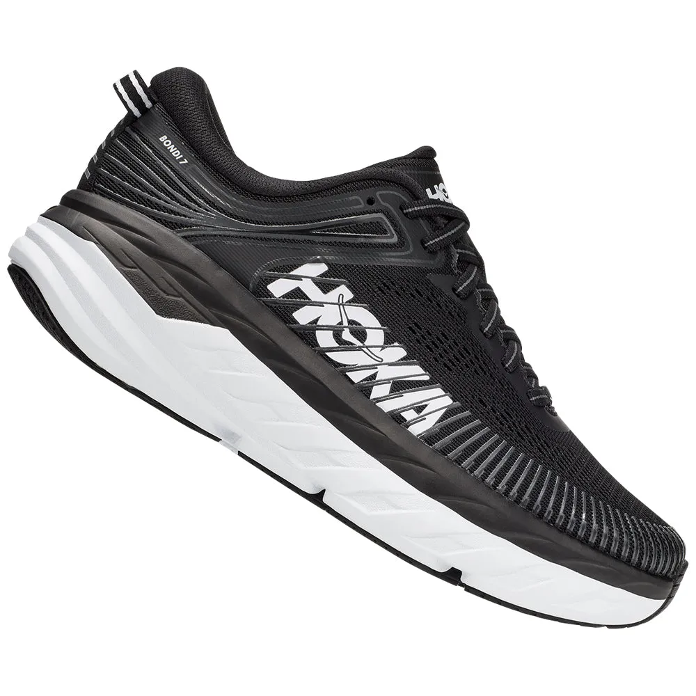 Hoka Bondi 7 Black/White Running Shoe (Women's)