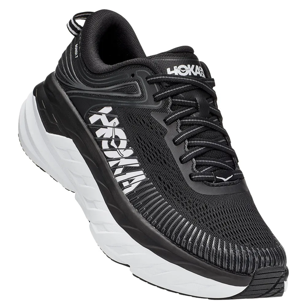 Hoka Bondi 7 Black/White Running Shoe (Women's)