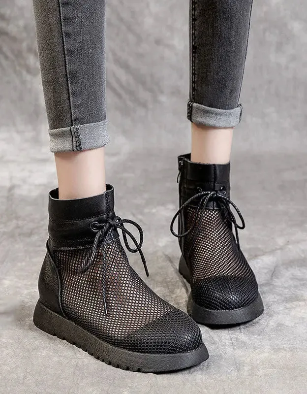 Hollow Mesh Sandals Boots