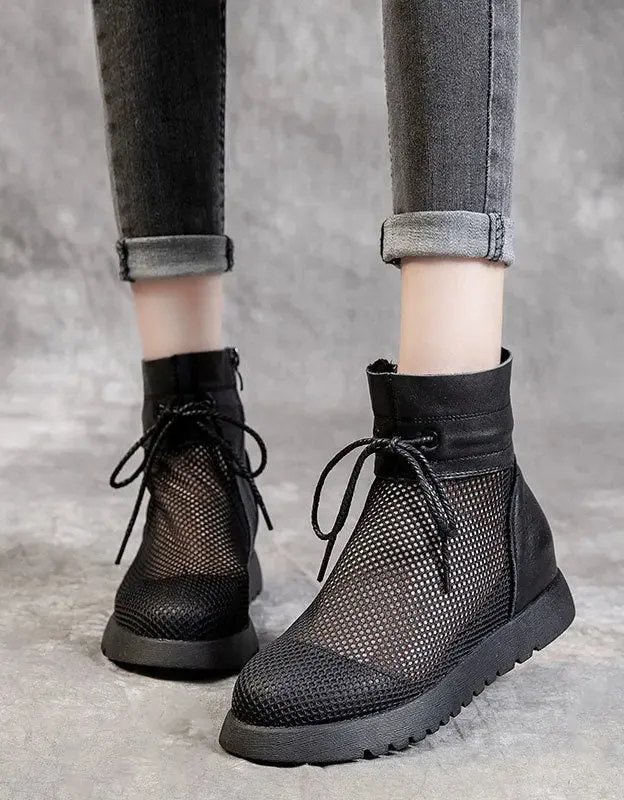 Hollow Mesh Sandals Boots