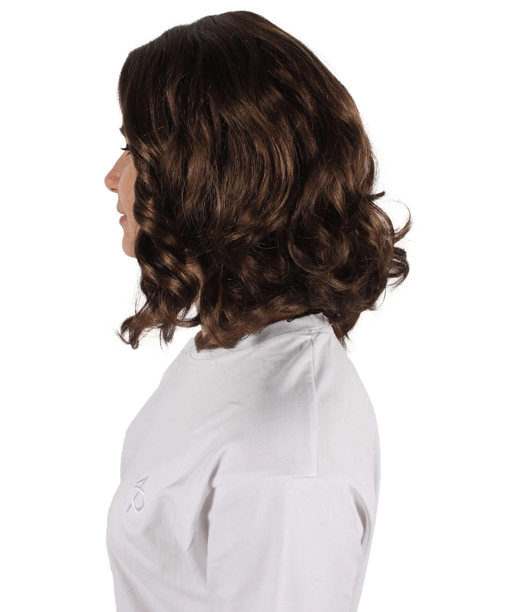 HPO Adult Women's American Sports Movie Short Wavy Wigs | Cosplay Wig | Flame-retardant Synthetic Fiber