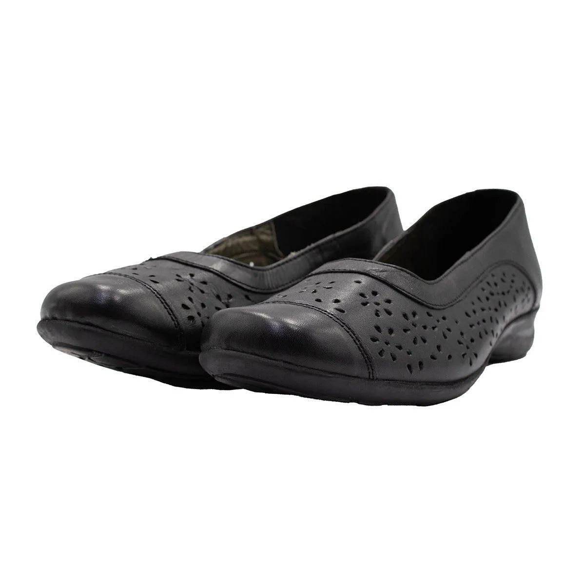 I Love Comfort Casual Ballerinas Leather Black Colour For Women