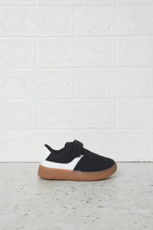 Infant Boys Black Velcro Sneakers