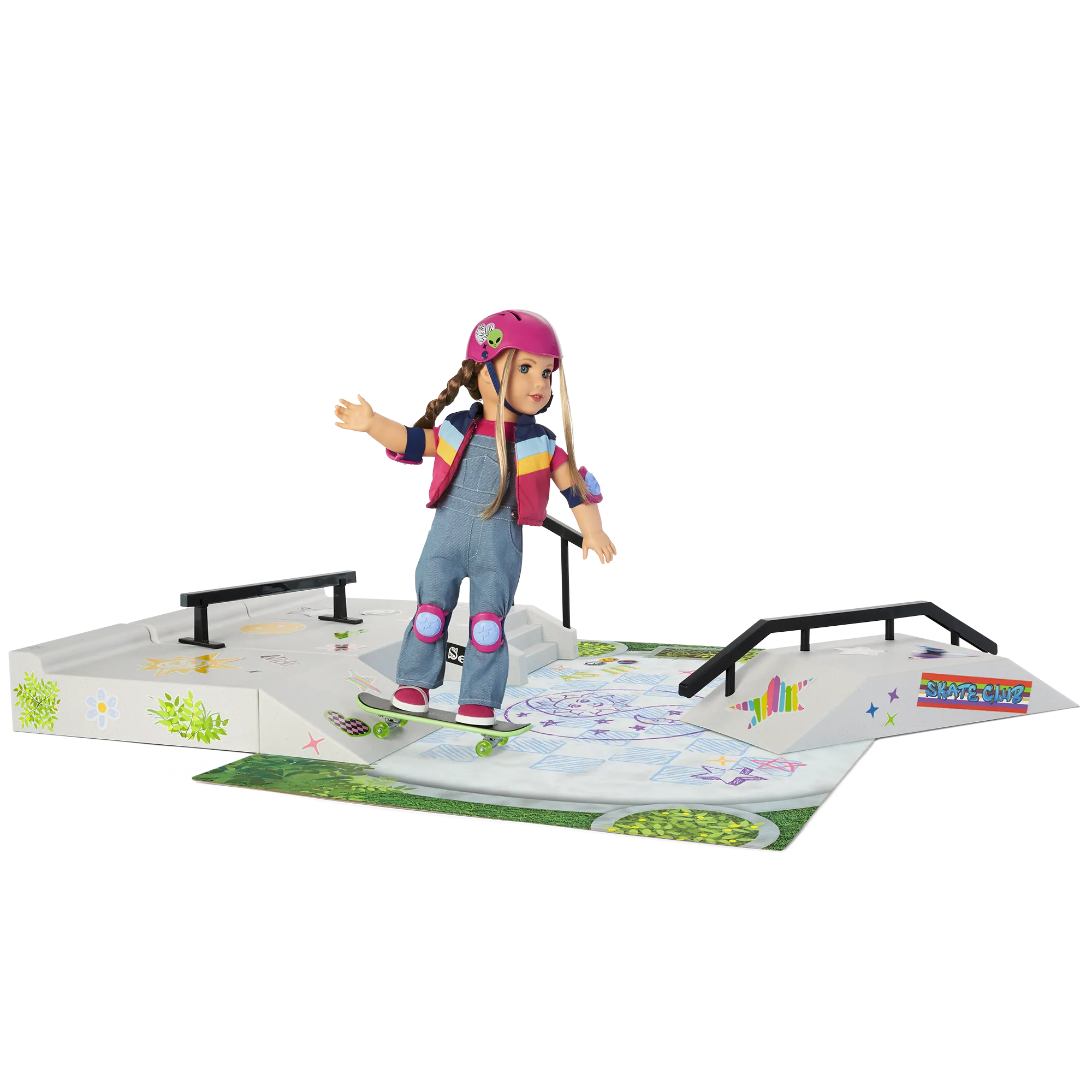 Isabel™ & Nicki's™ 2-in-1 Tennis Court & Skate Spot for 18-inch Dolls (Historical Characters)