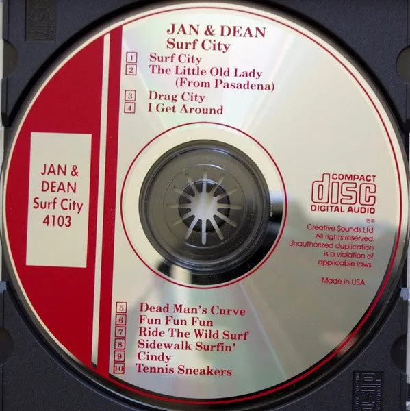 Jan & Dean - Surf City (CD) (NM or M-, VG )