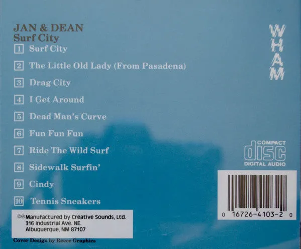 Jan & Dean - Surf City (CD) (NM or M-, VG )