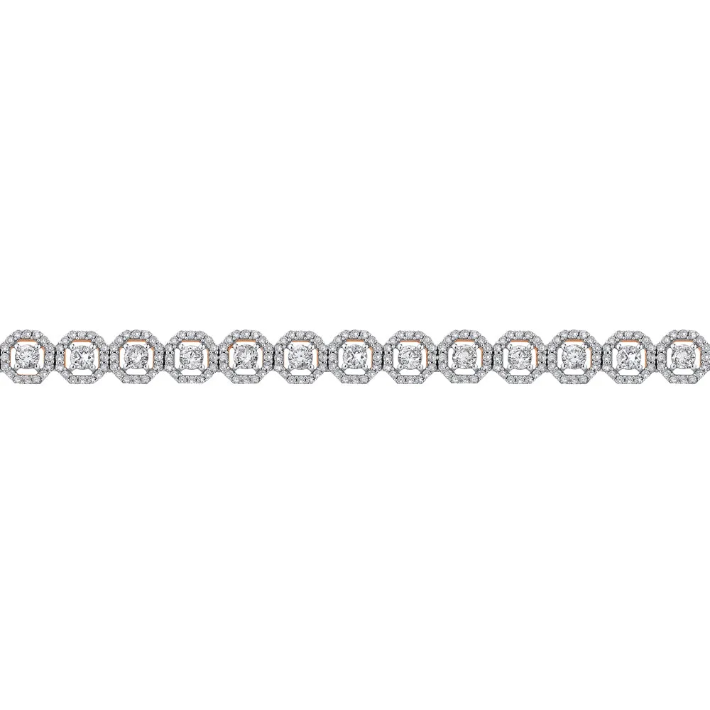 KATARINA 4 7/8 cttw Prong Set Lab Grown Diamond Tennis Bracelet in 14K Gold