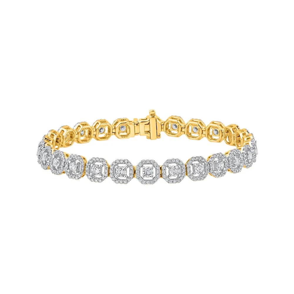 KATARINA 4 7/8 cttw Prong Set Lab Grown Diamond Tennis Bracelet in 14K Gold