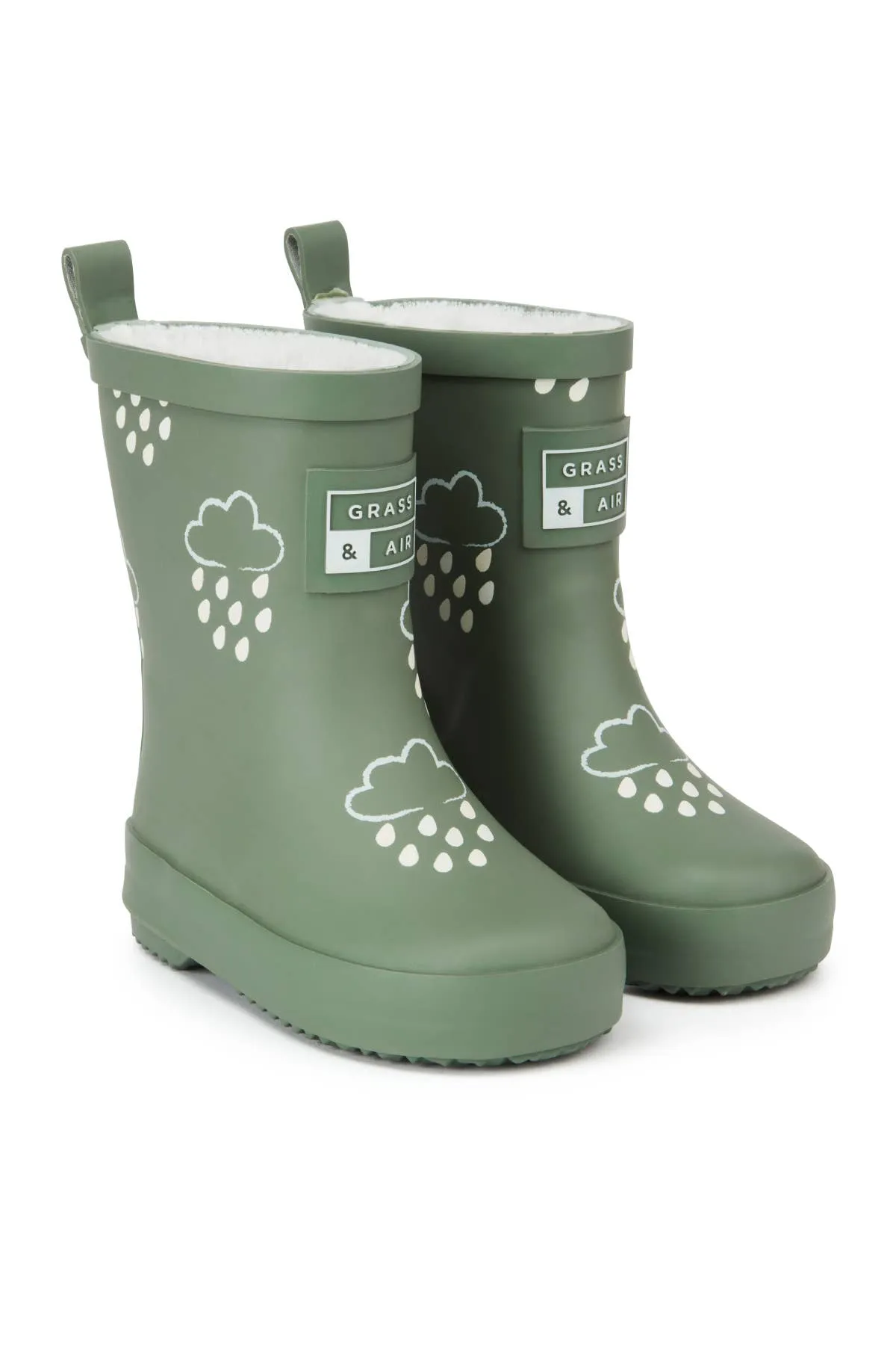 Khaki Green Colour-Changing Kids Wellies