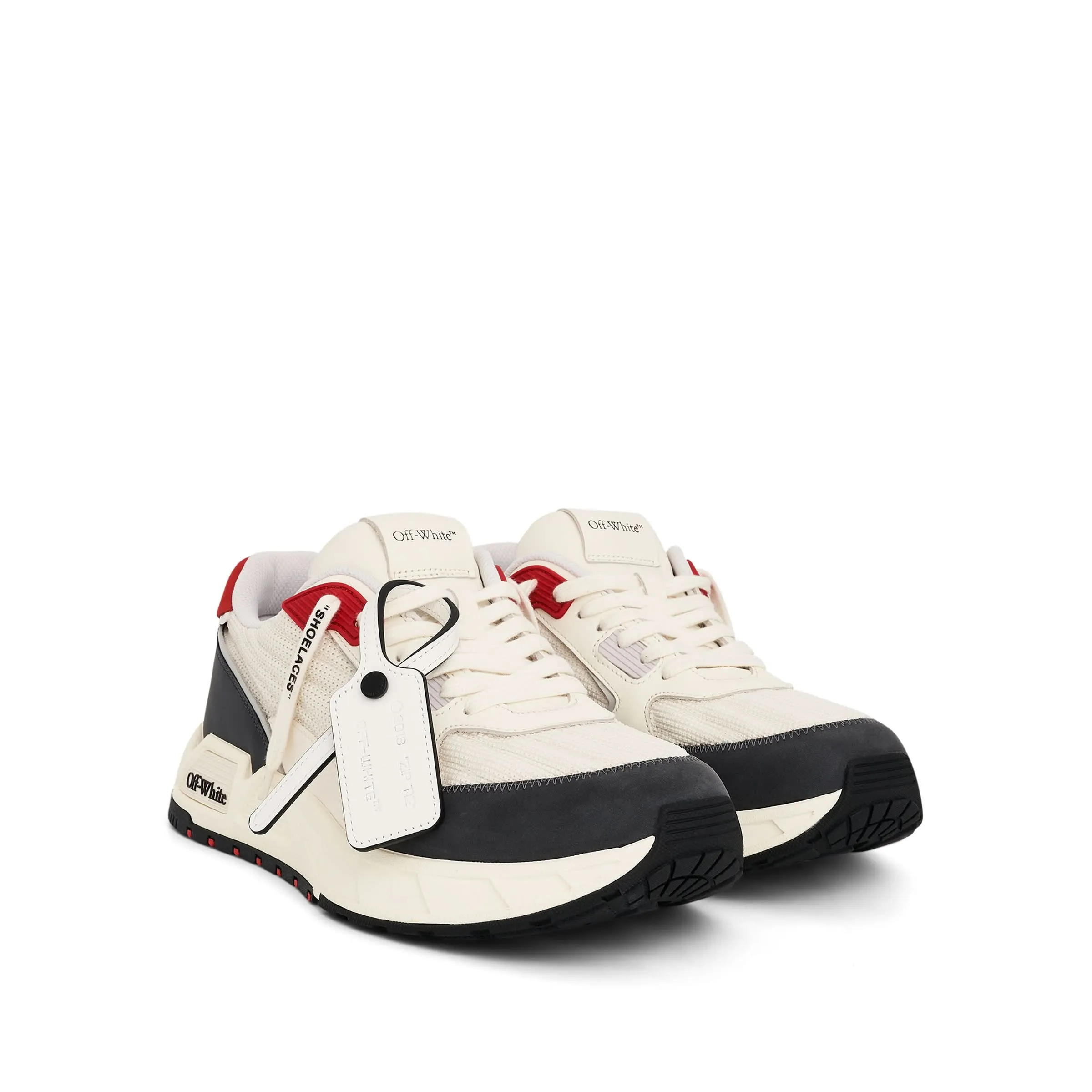 Kick off Sneaker in White/Red