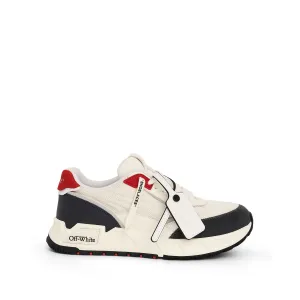 Kick off Sneaker in White/Red