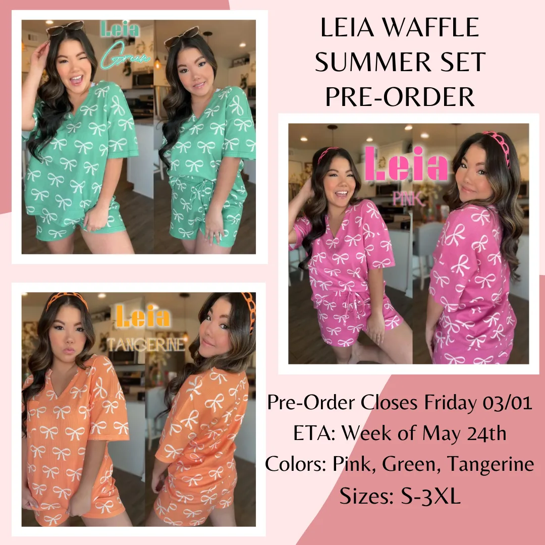 Leia Bow Waffle Summer Set Pre-Order