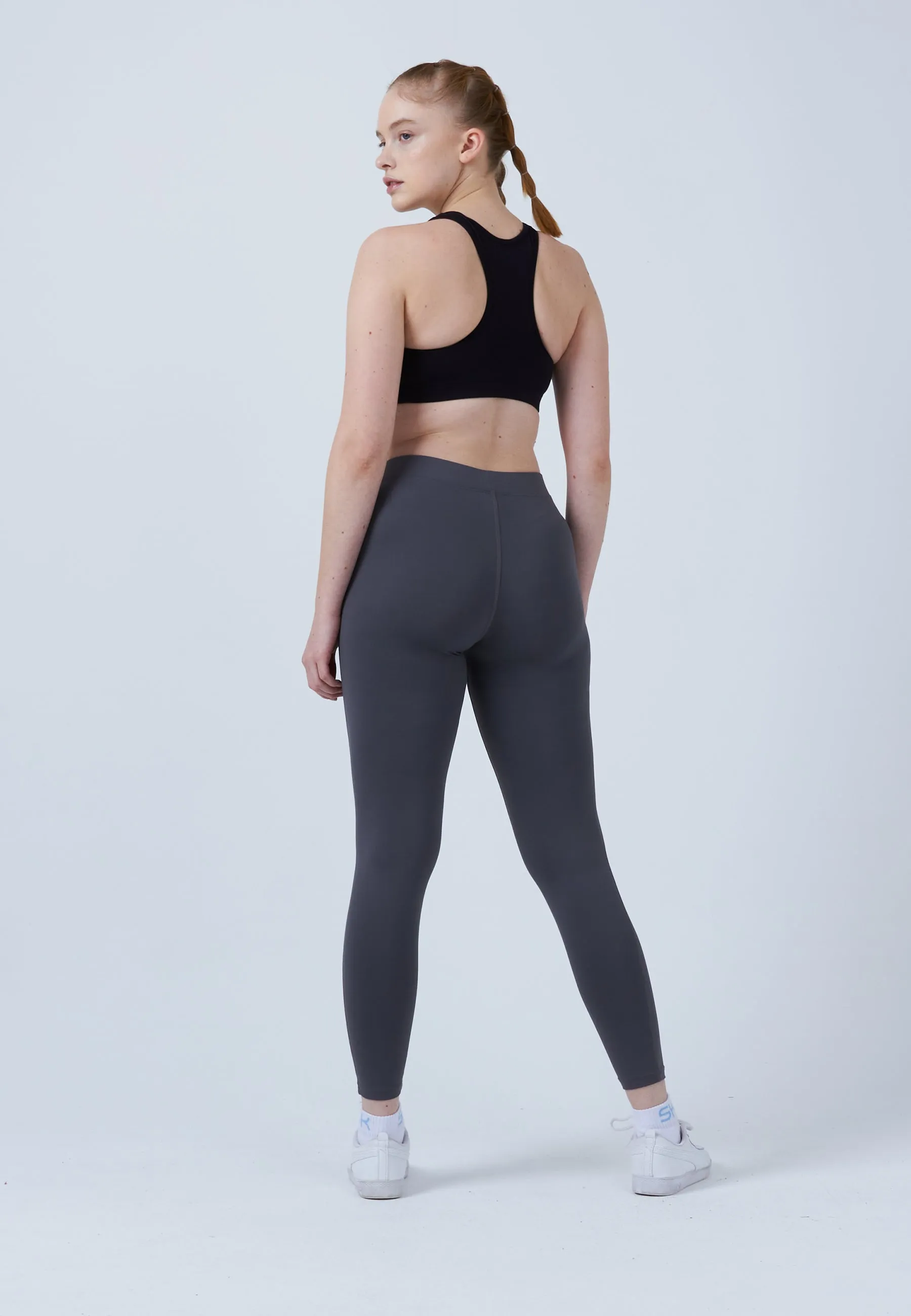 Long Tennis Leggings with pockets, grey