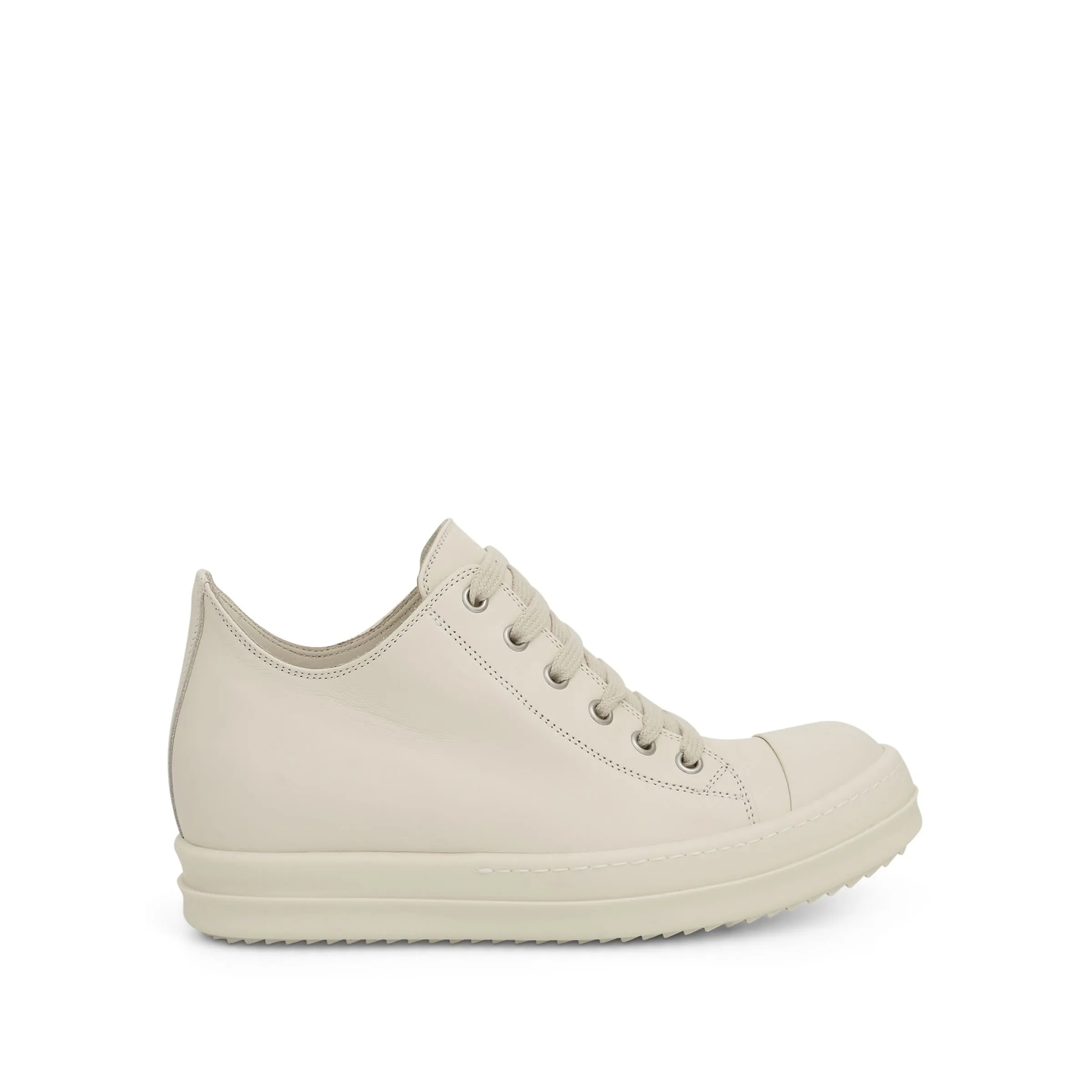 Low Leather Sneakers in Milk