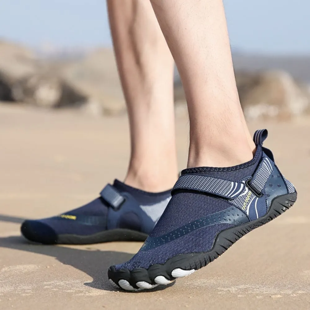 Men Women Water Shoes Barefoot Quick Dry Aqua Shoes - Blue Size EU39 = US6