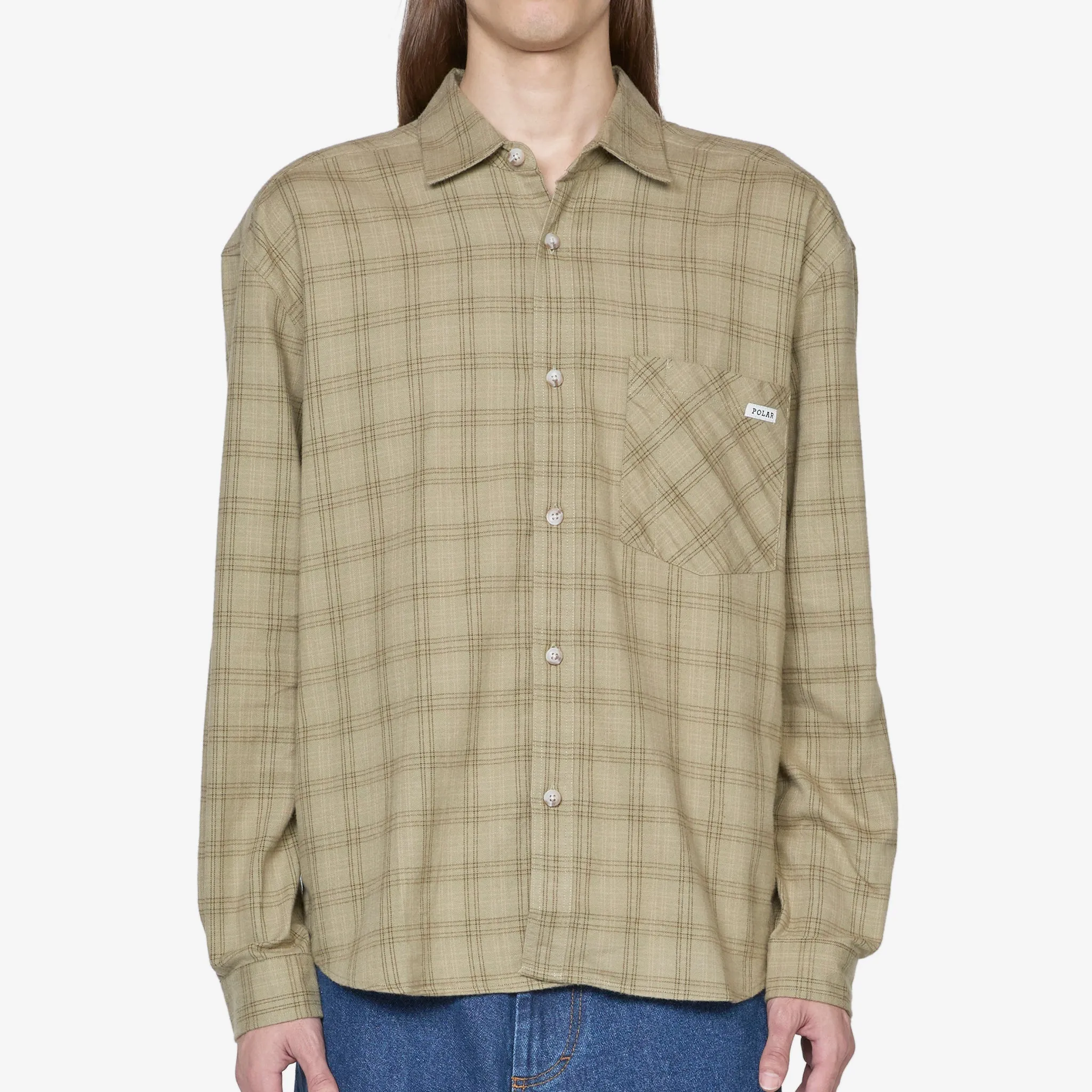 Mitchell Flannel Longsleeve Shirt  Green | Beige