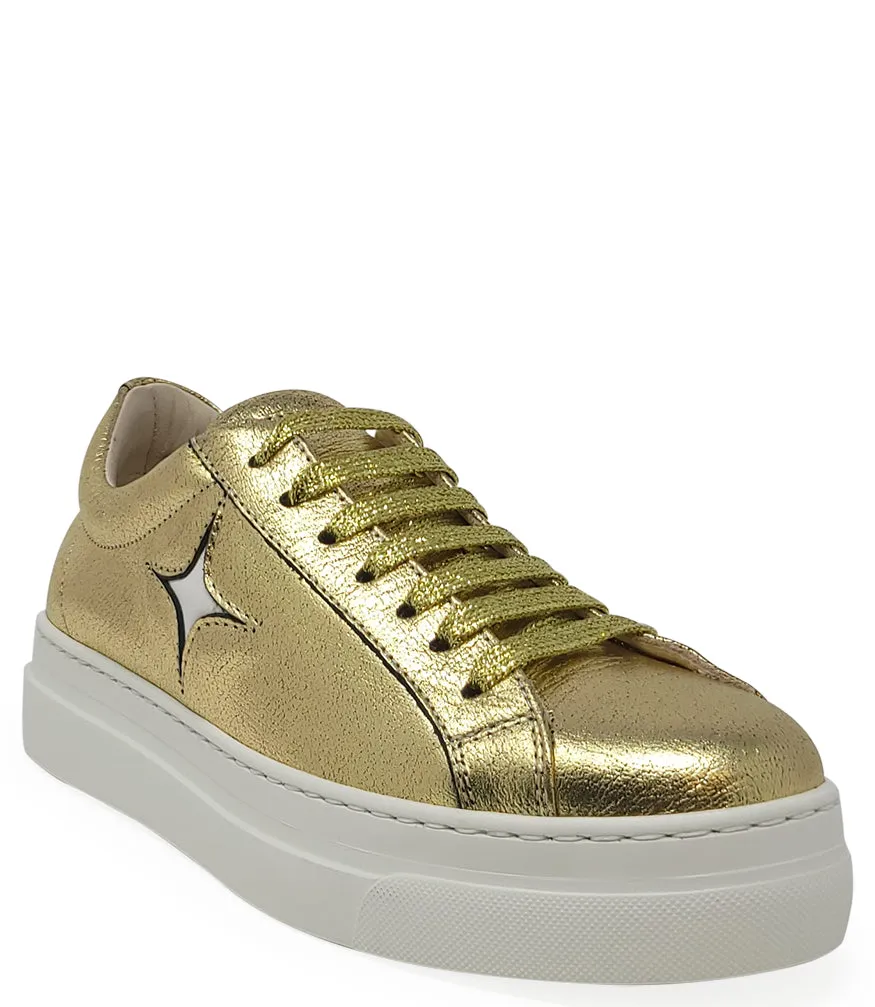 Moma X Madison Maison™ Gold Leather Platform Sneaker