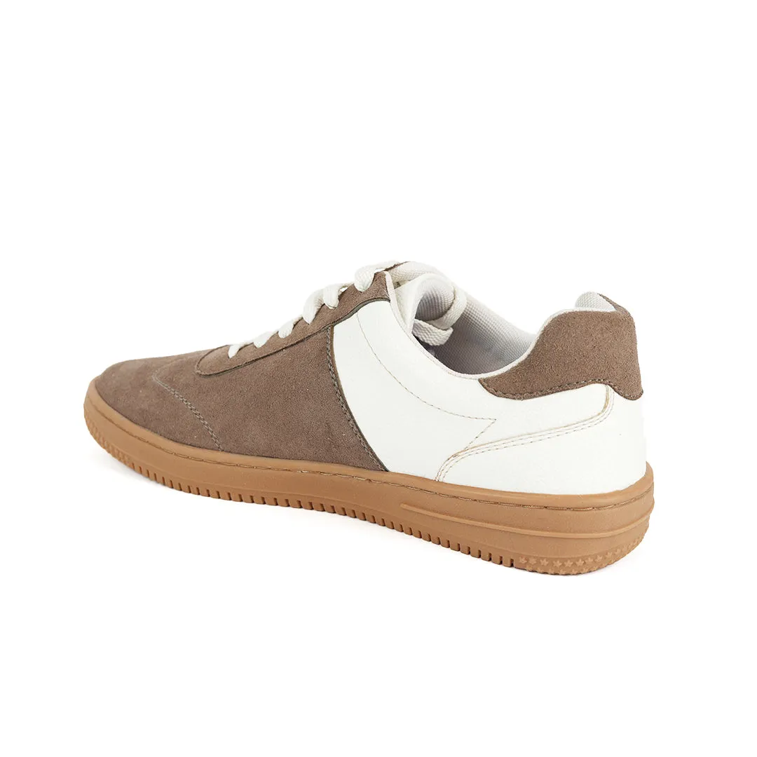 Monkstory Vintage Street Sneakers - White/Greyish Brown