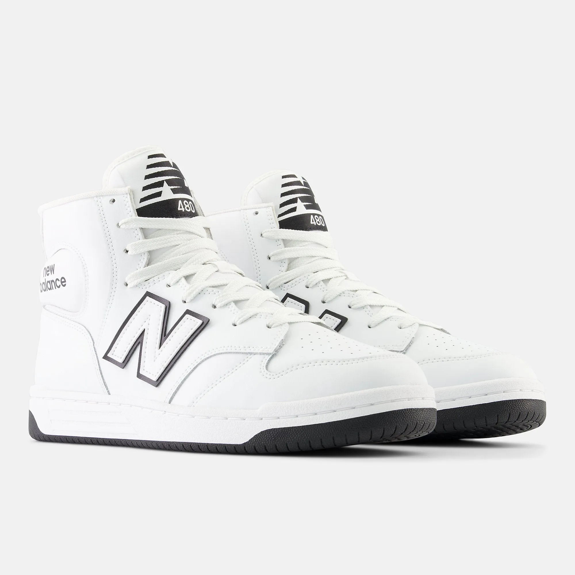 New Balance Mens Basket Ball Fashion High Top Trainers - White / Black