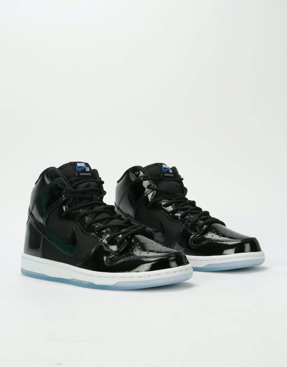 Nike SB Dunk High Pro Skate Shoes - Black/Black-White-Varsity Royal