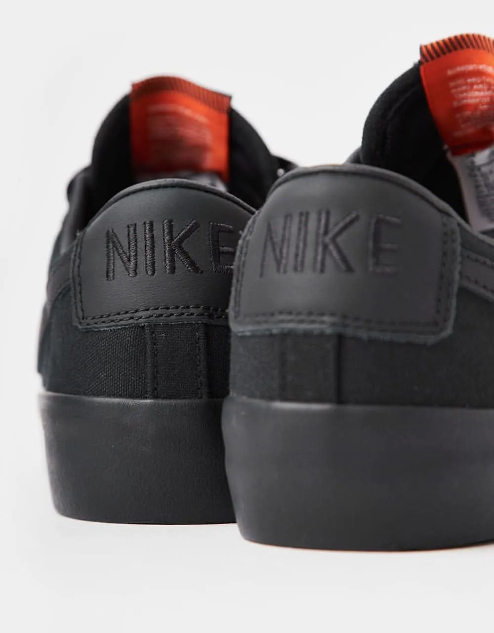 Nike SB 'Orange Label' Blazer Low Pro GT ISO Skate Shoes - Black/Black-Black-Black-Anthracite-Safety Orange